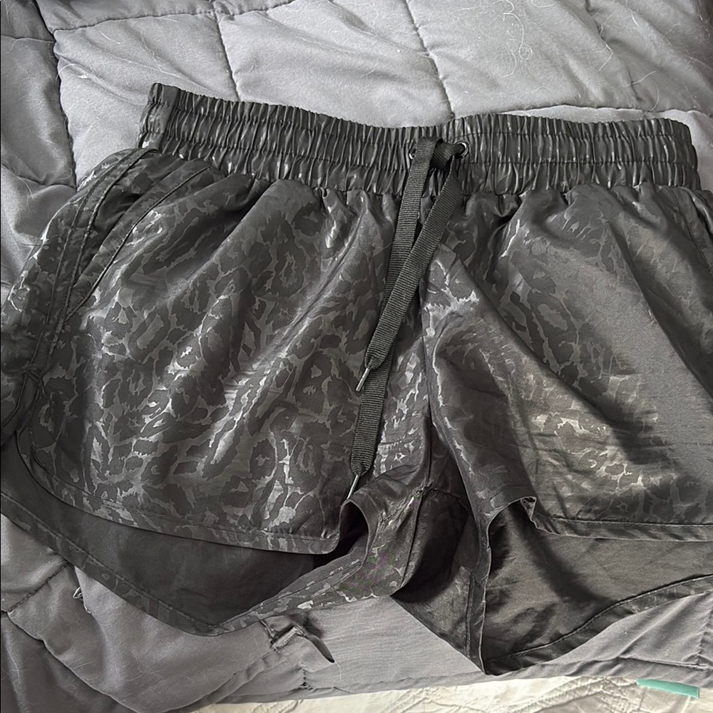 Zyia black animal printed shorts worn only twice